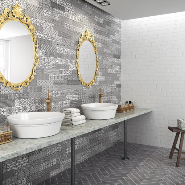 Deco Bricktrend White by Marquis Collection